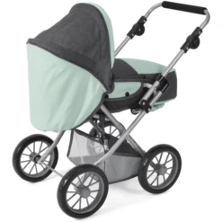 BAYER CHIC 2000 Combi Poppenwagen LENI Melange Antraciet-mint -Speelgoed Verkoop bayer chic 2000 combi poppenwagen leni melange antraciet mint a355194 2