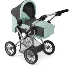 BAYER CHIC 2000 Combi Poppenwagen LENI Melange Antraciet-mint -Speelgoed Verkoop bayer chic 2000 combi poppenwagen leni melange antraciet mint a355194 4