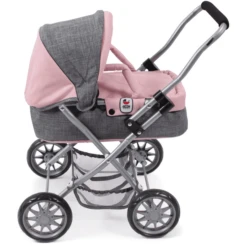 BAYER CHIC 2000 Mini Poppenwagen SMARTY Melange Grijs Roze -Speelgoed Verkoop bayer chic 2000 mini poppenwagen smarty melange grijs roze a271214 4