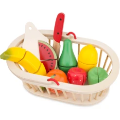 New Classic Toys® EITECH Fruit Snijden, In Houten Mand -Speelgoed Verkoop eitech fruit snijden in houten mand a162247 2