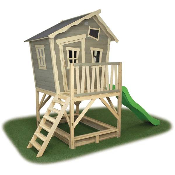 EXIT TOYS EXIT Crooky 500 Houten Speelhuis - Grijsbeige 2 EXIT TOYS EXIT Crooky 500 Houten Speelhuis - Grijsbeige - Afbeelding 2