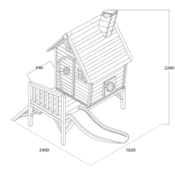 EXIT TOYS EXIT Fantasia 300 Houten Speelhuis - Groen -Speelgoed Verkoop exit fantasia 300 houten speelhuis groen a248289 3