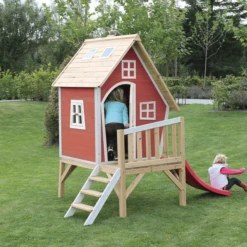 EXIT TOYS EXIT Fantasia 300 Houten Speelhuis - Rood -Speelgoed Verkoop exit fantasia 300 houten speelhuis rood a248291 4