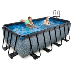 EXIT TOYS EXIT Frame Pool 4x2x1,22m (12v Sand Filter)- Grijs -Speelgoed Verkoop exit frame pool 4x2x1 22m 12v sand filter grijs a305958 4