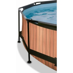 EXIT TOYS EXIT Frame Pool ø244x76cm (12v Cartridge Filterpomp) - Houten Look & Zonneda -Speelgoed Verkoop exit frame pool o244x76cm 12v cartridge filterpomp houten look amp zonneda a305796 3