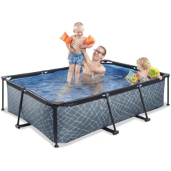 EXIT TOYS EXIT Frame Zwembad 220x150x60cm (12v-kartonfilterpomp) - Grijs 9 EXIT TOYS EXIT Frame Zwembad 220x150x60cm (12v-kartonfilterpomp) - Grijs -Speelgoed Verkoop exit frame zwembad 220x150x60cm 12v kartonfilterpomp grijs a305881 4
