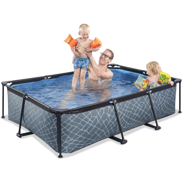 EXIT TOYS EXIT Frame Zwembad 220x150x60cm (12v-kartonfilterpomp) - Grijs 5 EXIT TOYS EXIT Frame Zwembad 220x150x60cm (12v-kartonfilterpomp) - Grijs - Afbeelding 5