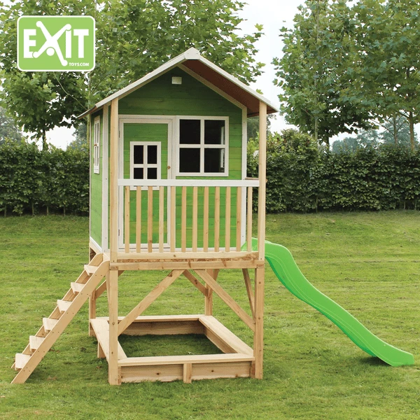 EXIT TOYS EXIT Loft 500 Houten Speelhuis - Groen 2 EXIT TOYS EXIT Loft 500 Houten Speelhuis - Groen - Afbeelding 2