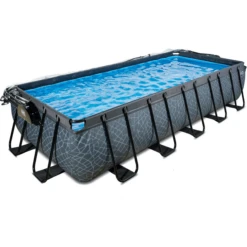 EXIT TOYS EXIT Stone Zwembad 540x250x100cm Met Afdekking, Sand Filter En Warmtepomp, Grijs -Speelgoed Verkoop exit stone zwembad 540x250x100cm met afdekking sand filter en warmtepomp grijs a294605 2
