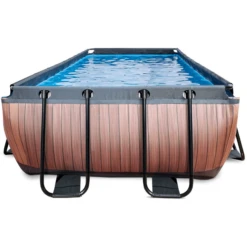 EXIT TOYS EXIT Wood Pool 400x200x100cm Met Afdekking, Sand Filter En Warmtepomp, Bruin -Speelgoed Verkoop exit wood pool 400x200x100cm met afdekking sand filter en warmtepomp bruin a294604 3