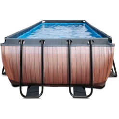 EXIT TOYS EXIT Wood Pool 540x250x122cm Met Afdekking En Sand Filterpomp, Bruin -Speelgoed Verkoop exit wood pool 540x250x122cm met afdekking en sand filterpomp bruin a294633 3