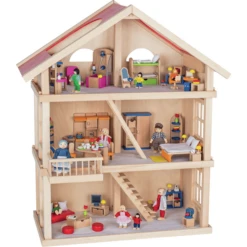 Goki Poppenhuis 3 Verdiepingen -Speelgoed Verkoop goki poppenhuis 3 verdiepingen a263508 3