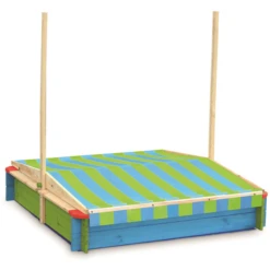 John® Zandbak Gekleurd Met Dak Groen/blauw -Speelgoed Verkoop john zandbak gekleurd met dak groen blauw a317710 2