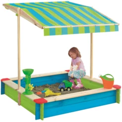 John® Zandbak Gekleurd Met Dak Groen/blauw -Speelgoed Verkoop john zandbak gekleurd met dak groen blauw a317710 4