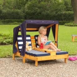 Kidkraft® Tweepersoons Kinderligstoel Met Bekerhouders, Blauw/wit -Speelgoed Verkoop kidkraft tweepersoons kinderligstoel met bekerhouders blauw wit a217927 2