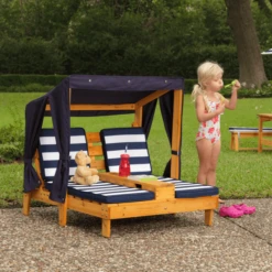 Kidkraft® Tweepersoons Kinderligstoel Met Bekerhouders, Blauw/wit -Speelgoed Verkoop kidkraft tweepersoons kinderligstoel met bekerhouders blauw wit a217927 4