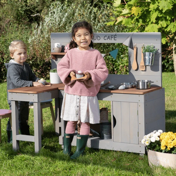 Speelgoed Verkoop -Speelgoed Verkoop muddy buddy speelkeuken voor buiten mud cafe warm grijs a412706 1
