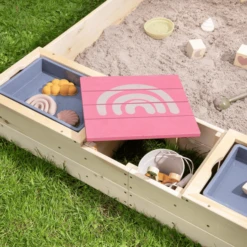 MUDDY BUDDY Zandbak "Beach Rebel" Naturel Poederroze -Speelgoed Verkoop muddy buddy zandbak beach rebel naturel poederroze a412387 2