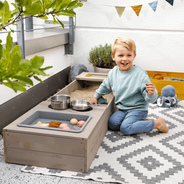 MUDDY BUDDY Zandbak "Flexy Style " Warm Grijs-oker 2 MUDDY BUDDY Zandbak "Flexy Style " Warm Grijs-oker - Afbeelding 2