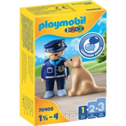 PLAYMOBIL ® 1 2 3 Politieagent Met Hond