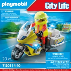 PLAYMOBIL ® Noodarts Motorfiets Met Zwaailicht -Speelgoed Verkoop playmobil noodarts motorfiets met zwaailicht a394627 4