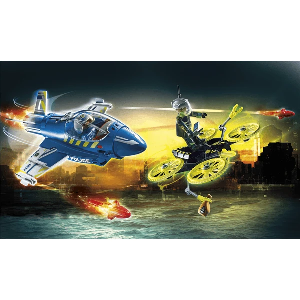 PLAYMOBIL ® Politie Jet Drone Achtervolging 2 PLAYMOBIL ® Politie Jet Drone Achtervolging - Afbeelding 2