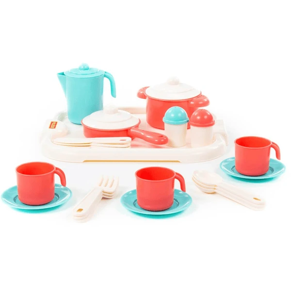 POLESIE ® Keukenset Op Dienblad (3 Personen) 2 POLESIE ® Keukenset Op Dienblad (3 Personen) - Afbeelding 2